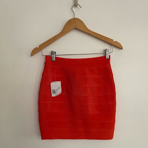 NWT Herve Leger x Forever 21 Bandage Skirt in Orange - Picture 5 of 9